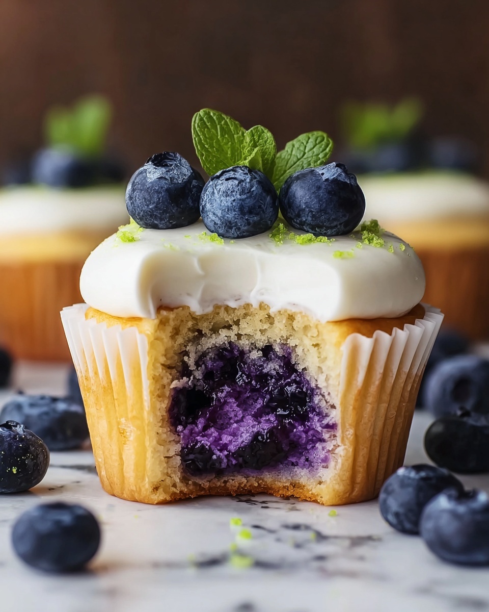 Blueberry Lime Cheesecake Cupcakes Recipe - Recipe Image