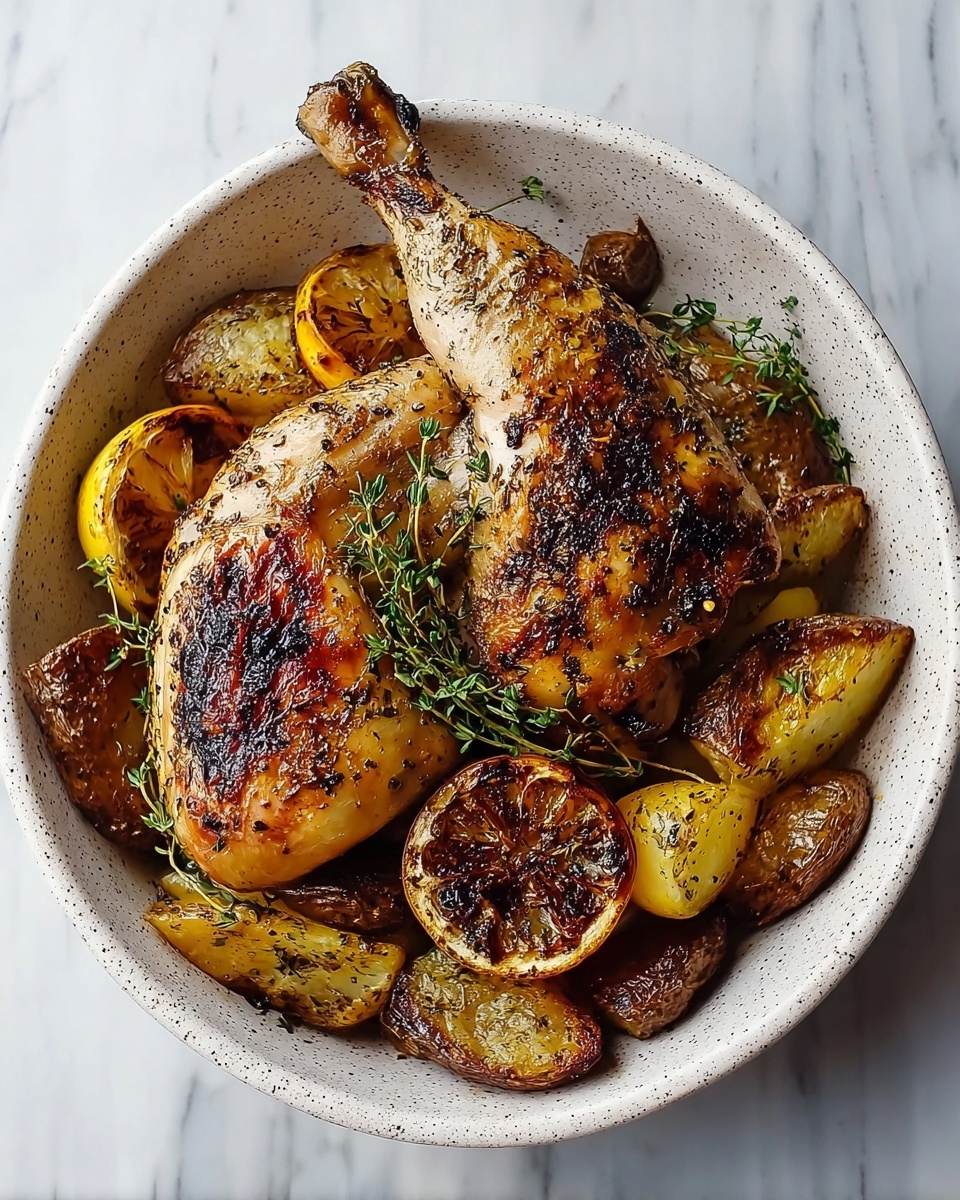 Lemon Herb Roasted Spatchcock Chicken Recipe - Recipe Image