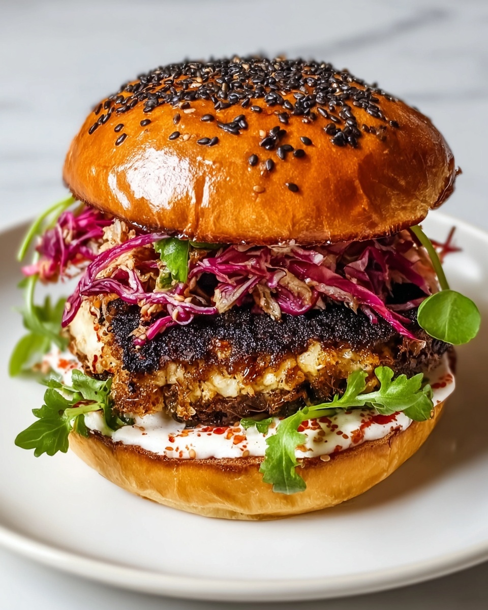 Spicy Homemade Teriyaki Tofu Burger Recipe - Recipe Image