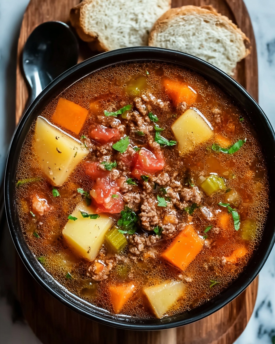 Delicious Hamburger Soup Recipe - Recipe Image