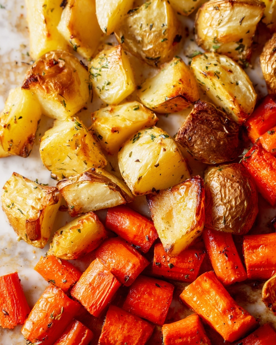 Easy Roasted Potatoes and Carrots Recipe - Recipe Image