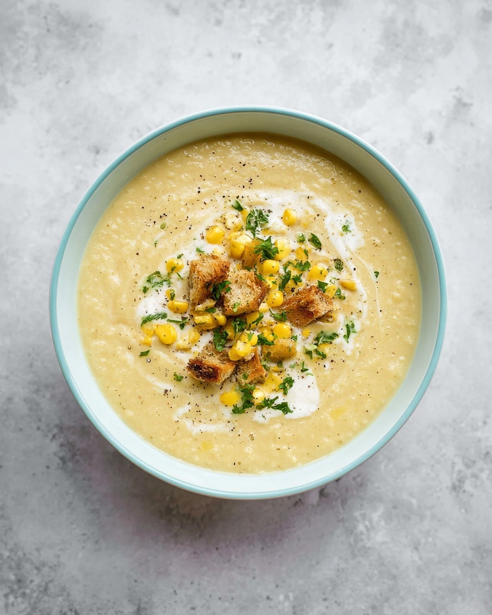 Corn and Cauliflower Roast-Cream Soup Recipe - Recipe Image