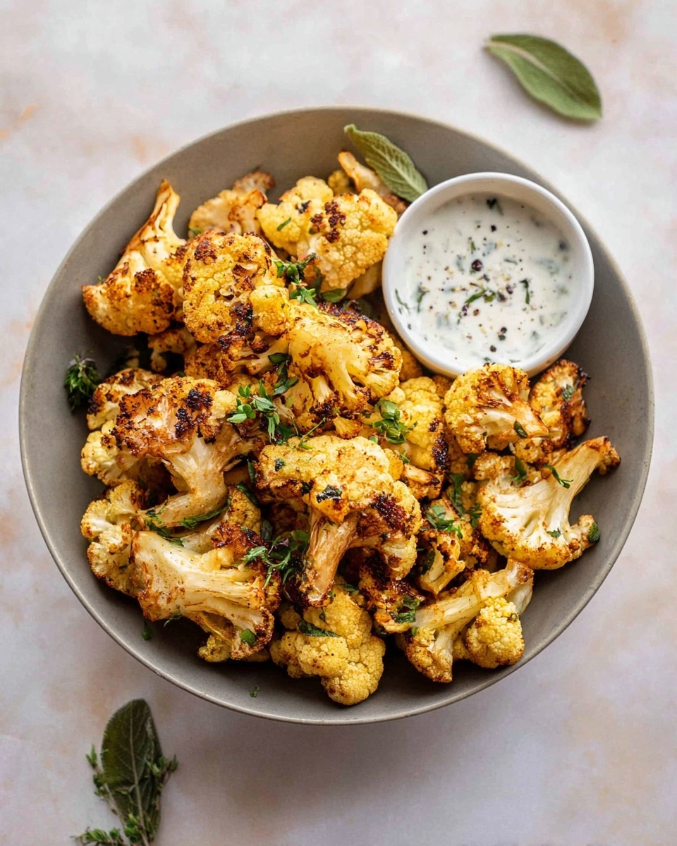 Roasted Cauliflower Bites with Mint Dip Recipe - Recipe Image