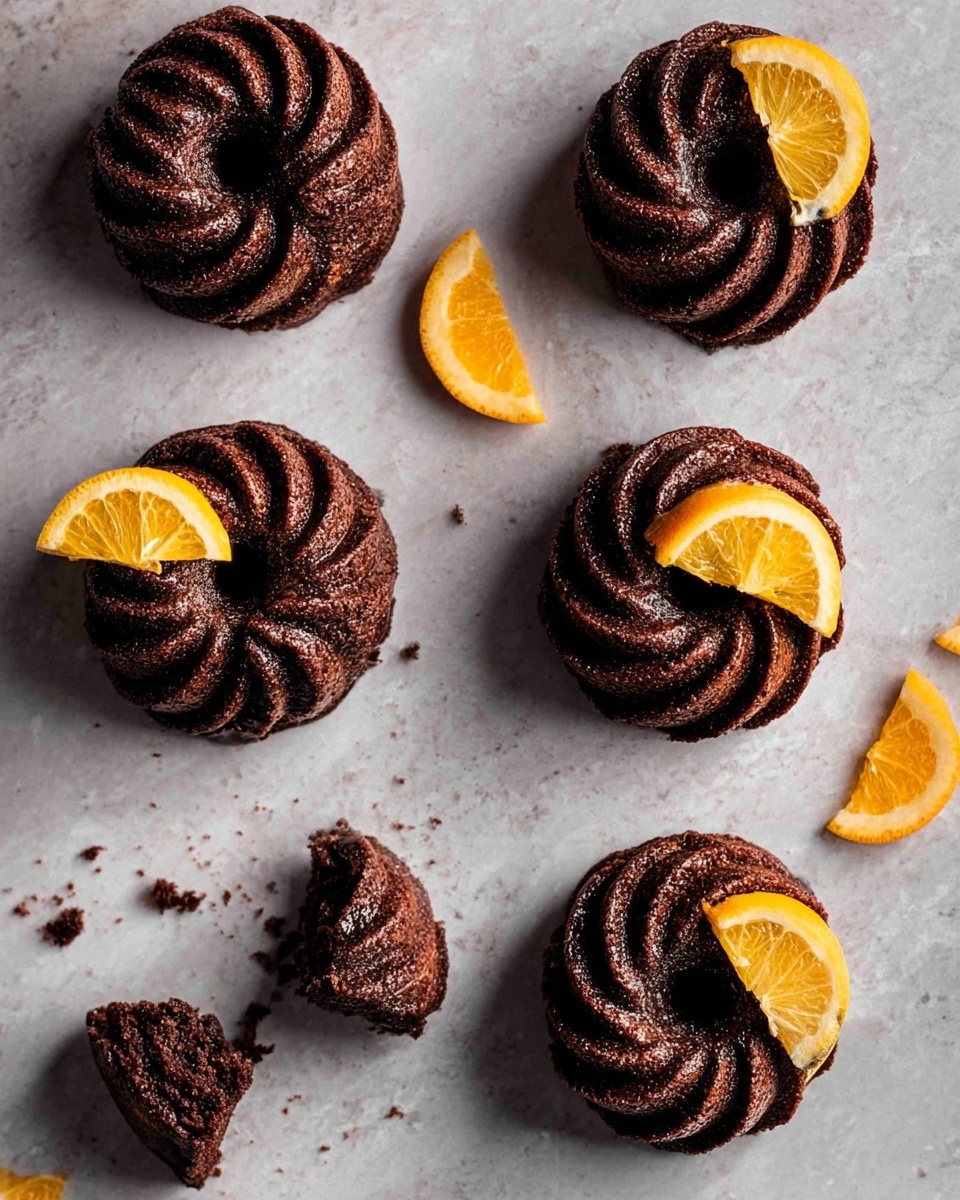 Mini Chocolate Bundt Cakes with Rich Chocolate Glaze Recipe - Recipe Image