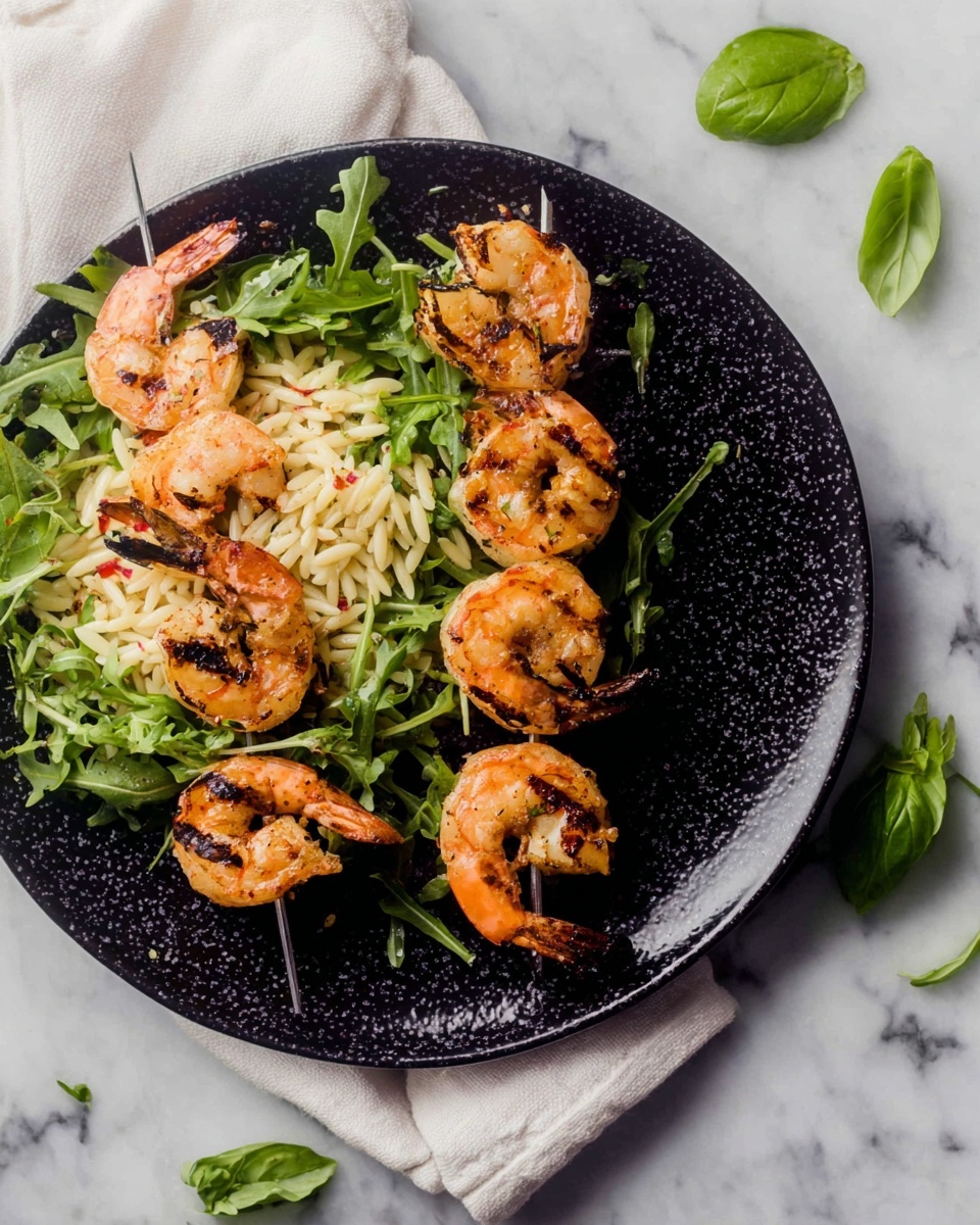 Grilled Shrimp, Orzo, and Arugula Salad Recipe - Recipe Image