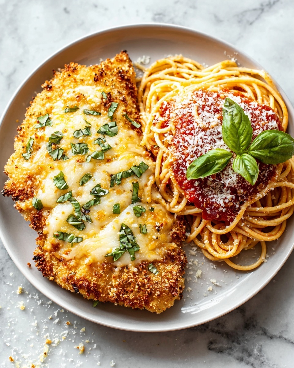Chicken Parmesan with Crispy Breaded Chicken and Melty Mozzarella Recipe - Recipe Image