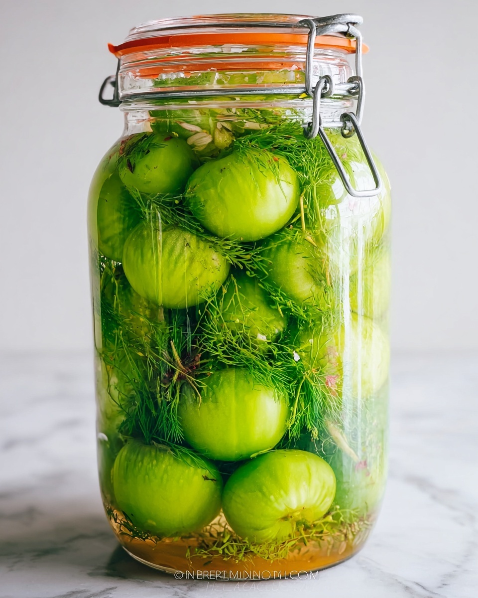 Pickled Stuffed Green Tomatoes Recipe - Recipe Image