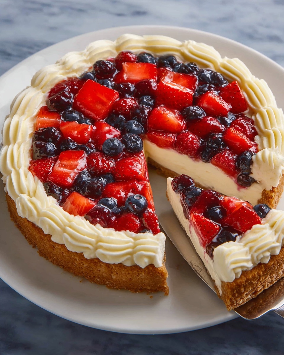 German Fruit Cake with Mixed Berries and White Chocolate Cream Recipe - Recipe Image