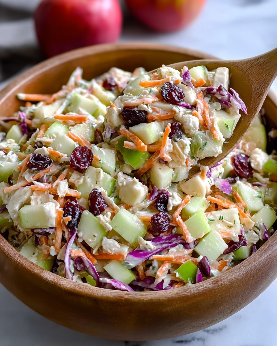 Refreshing Apple Cranberry Coleslaw Recipe with Sweet & Tangy Crunch Recipe - Recipe Image