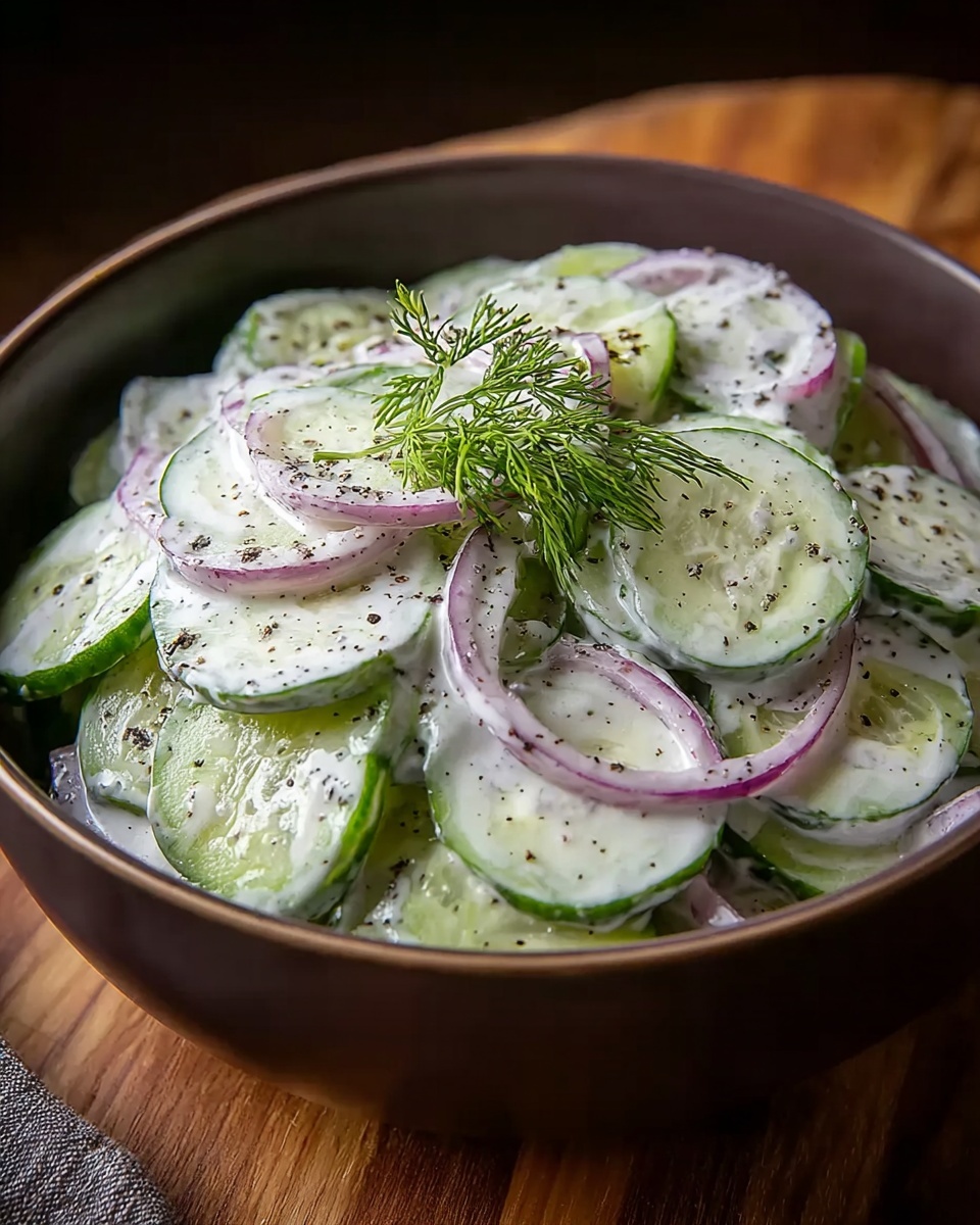 Creamy Cucumber Salad Recipe - Recipe Image