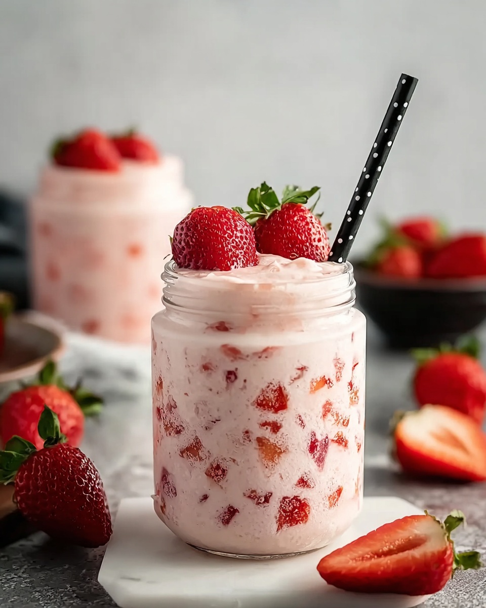 Vegan Korean Strawberry Milk Recipe - Recipe Image