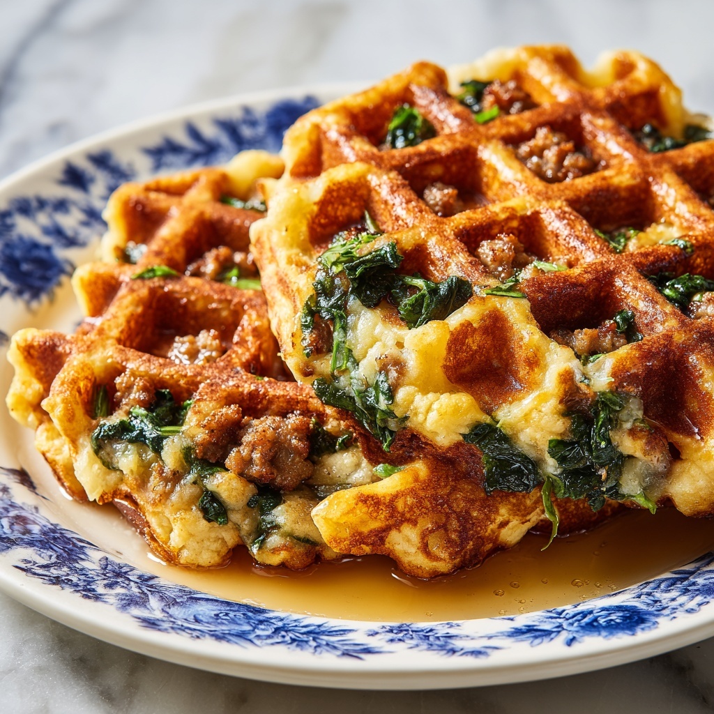 Savory Cottage Cheese Waffles Recipe - Recipe Image