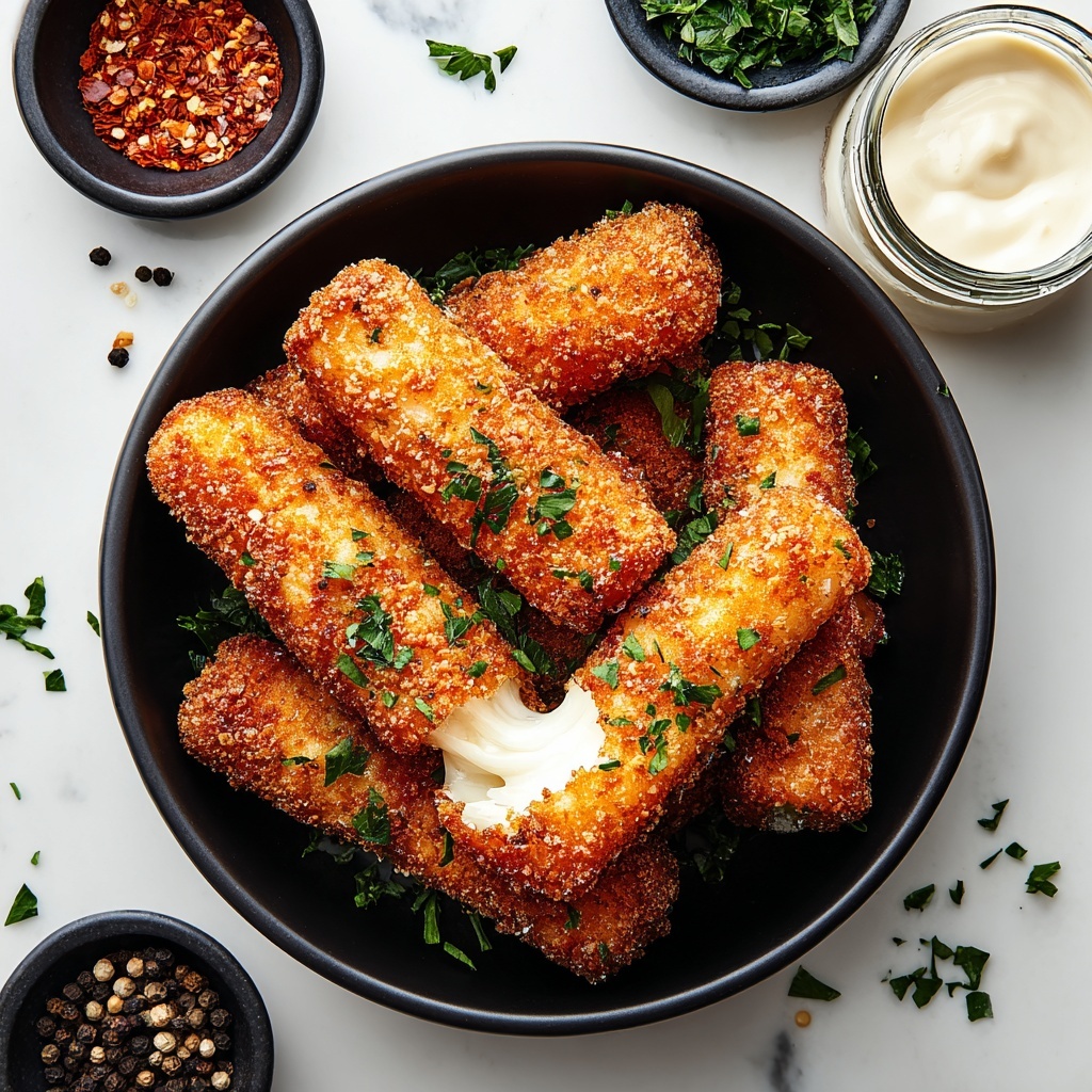 Homemade Crispy Mozzarella Sticks Recipe - Recipe Image