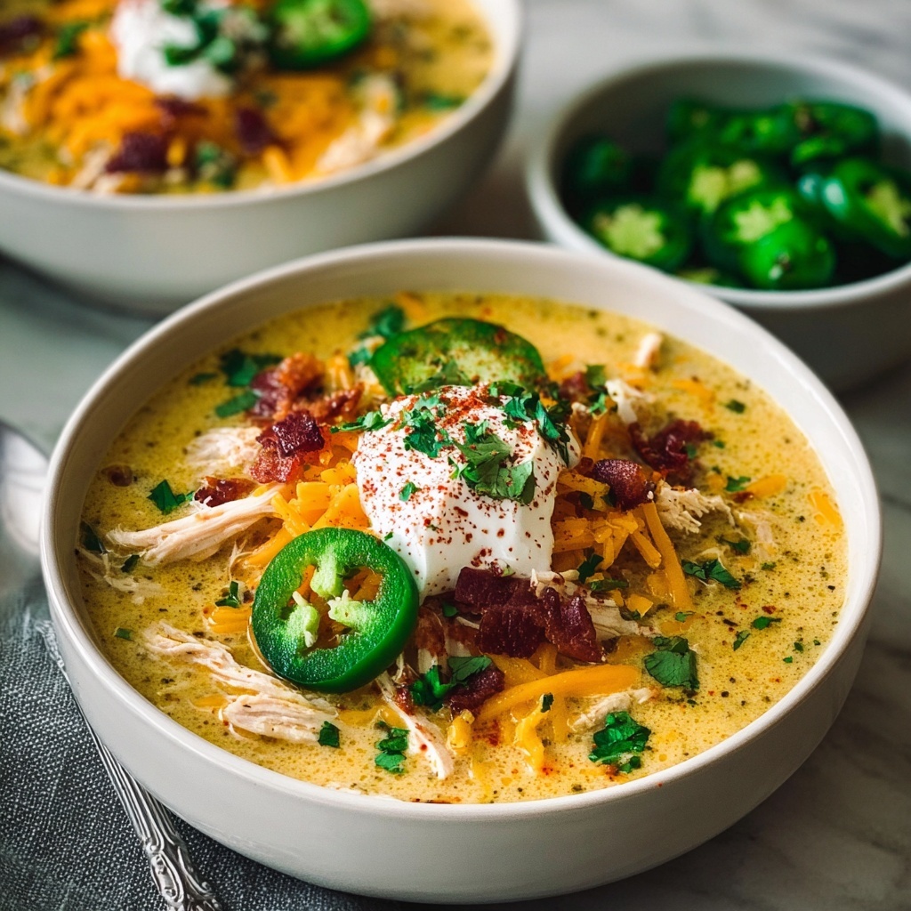 Spicy Jalapeño Popper Chicken Soup Recipe - Recipe Image
