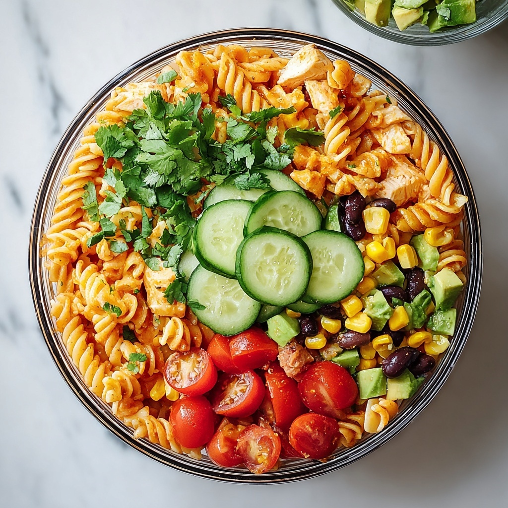 Zesty Chicken Enchilada Pasta Salad Recipe - Recipe Image
