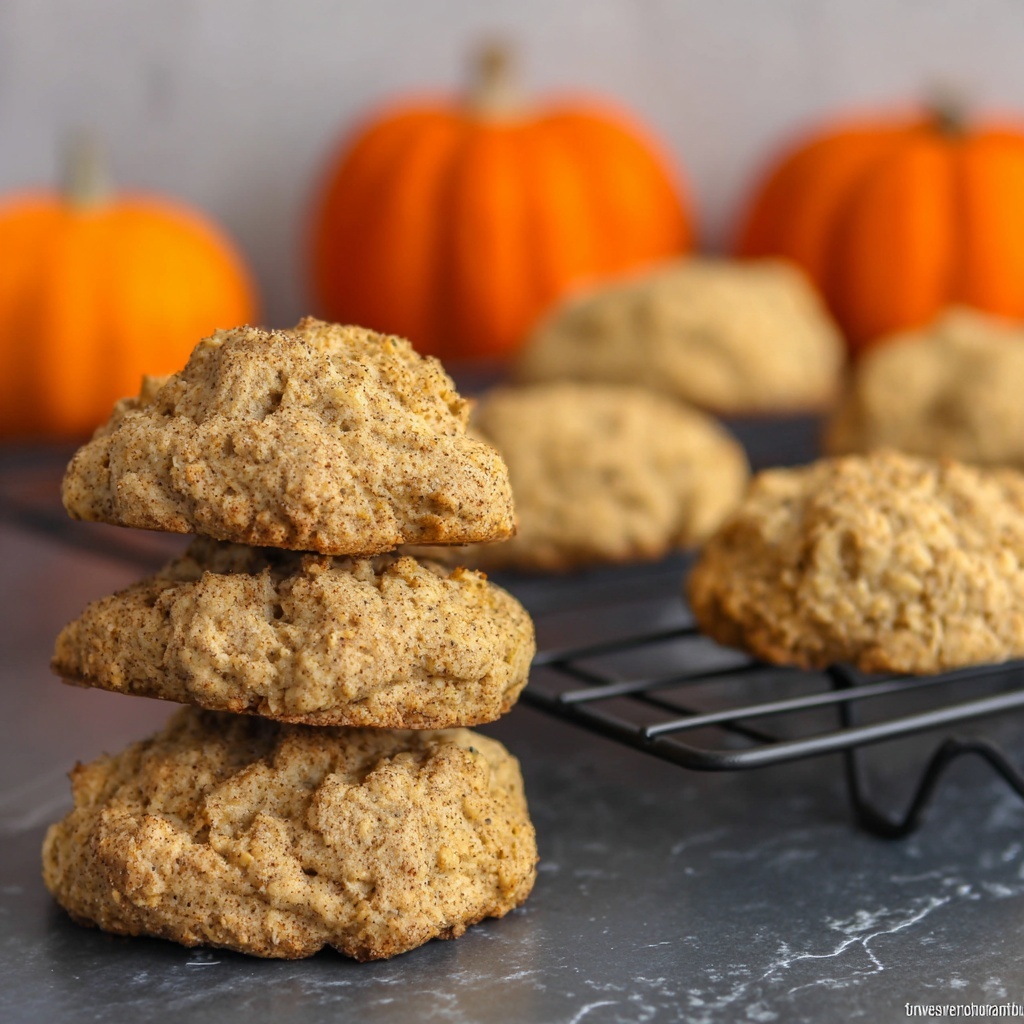 Gluten Free Pumpkin Oatmeal Cookies Recipe - Recipe Image