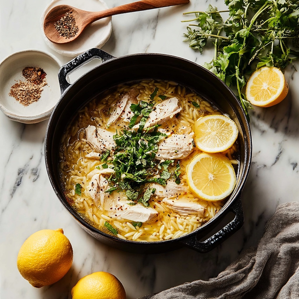 Greek Chicken Soup with Lemon and Orzo Recipe - Recipe Image