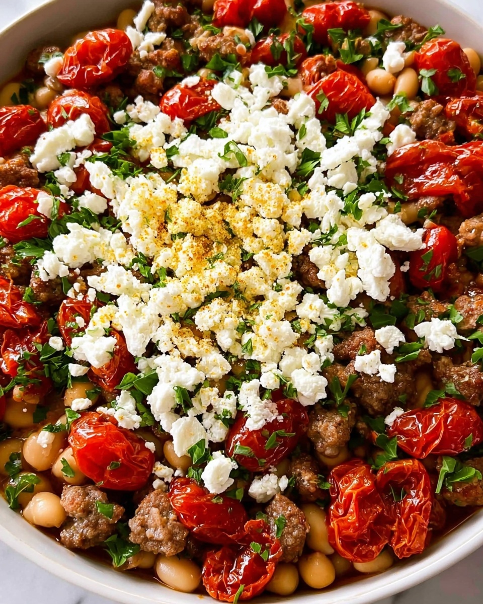 Greek Sausage and Beans Bake Recipe - Recipe Image