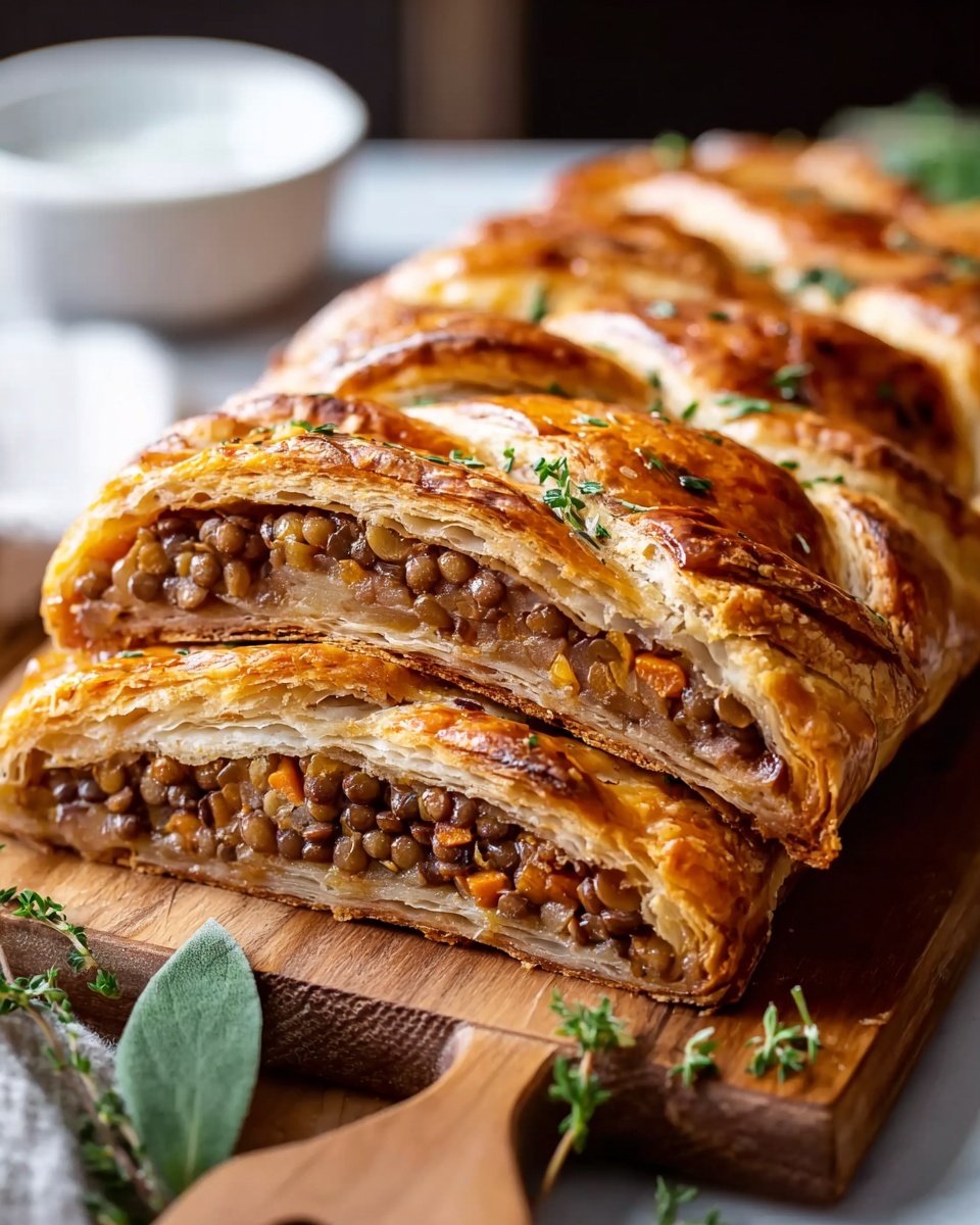 Festive Vegan Lentil Stromboli Recipe for a Holiday Showstopper Recipe - Recipe Image