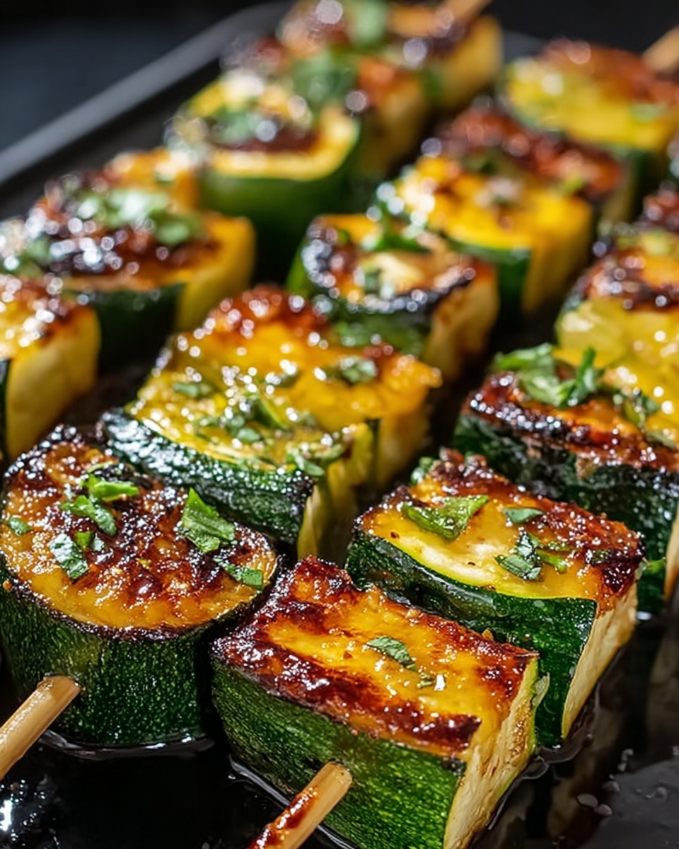 Savory and Easy Garlic Butter Zucchini Skewers Recipe - Recipe Image