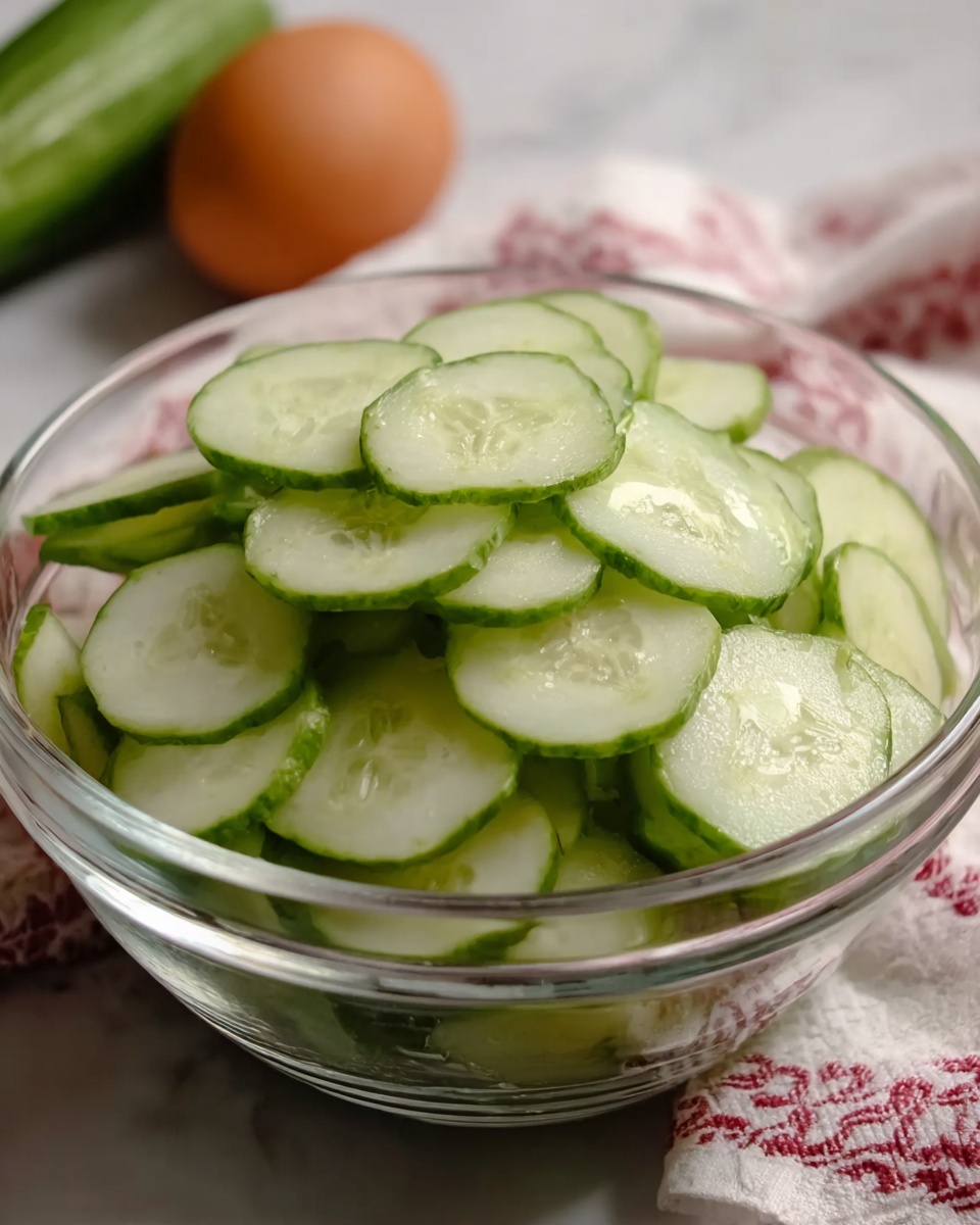 Easy and Refreshing Cucumbers and Onions in Vinegar Recipe - Recipe Image