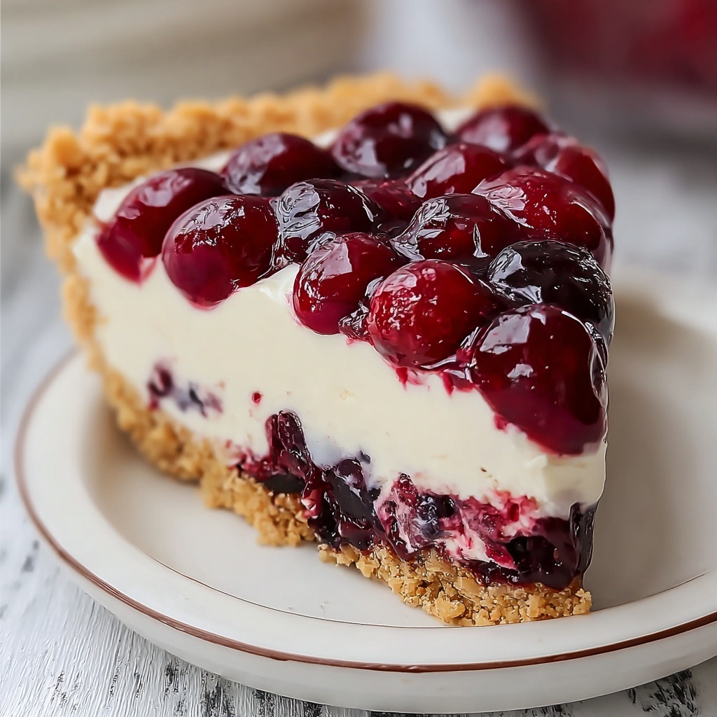 No-Bake Cherry Cheesecake Bars Recipe - Recipe Image
