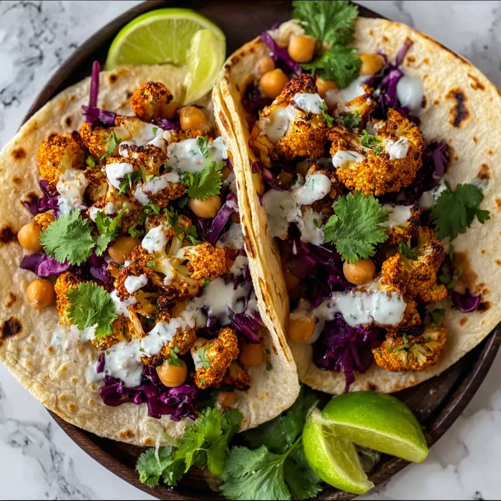Roasted Cauliflower Chickpea Tacos Recipe - Recipe Image