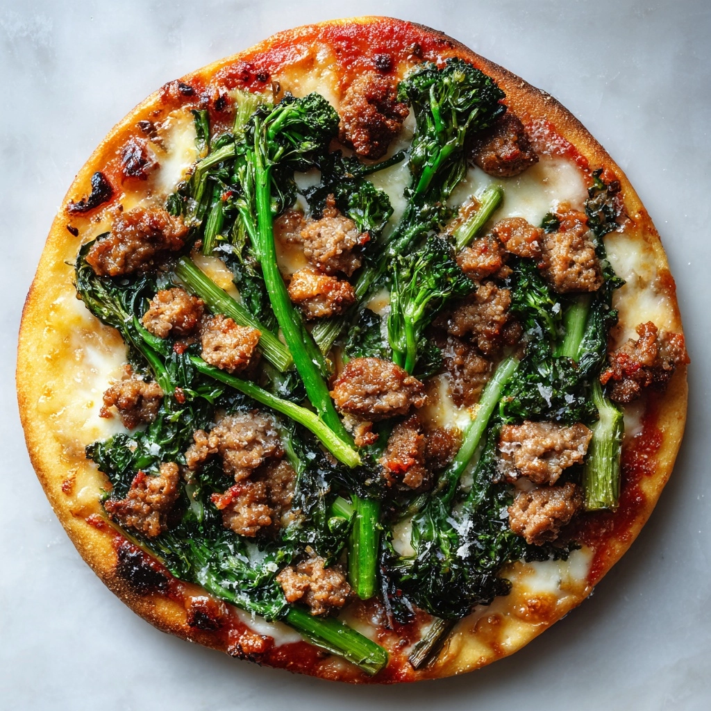 Turkey Sausage and Broccoli Rabe Pizza Recipe - Recipe Image