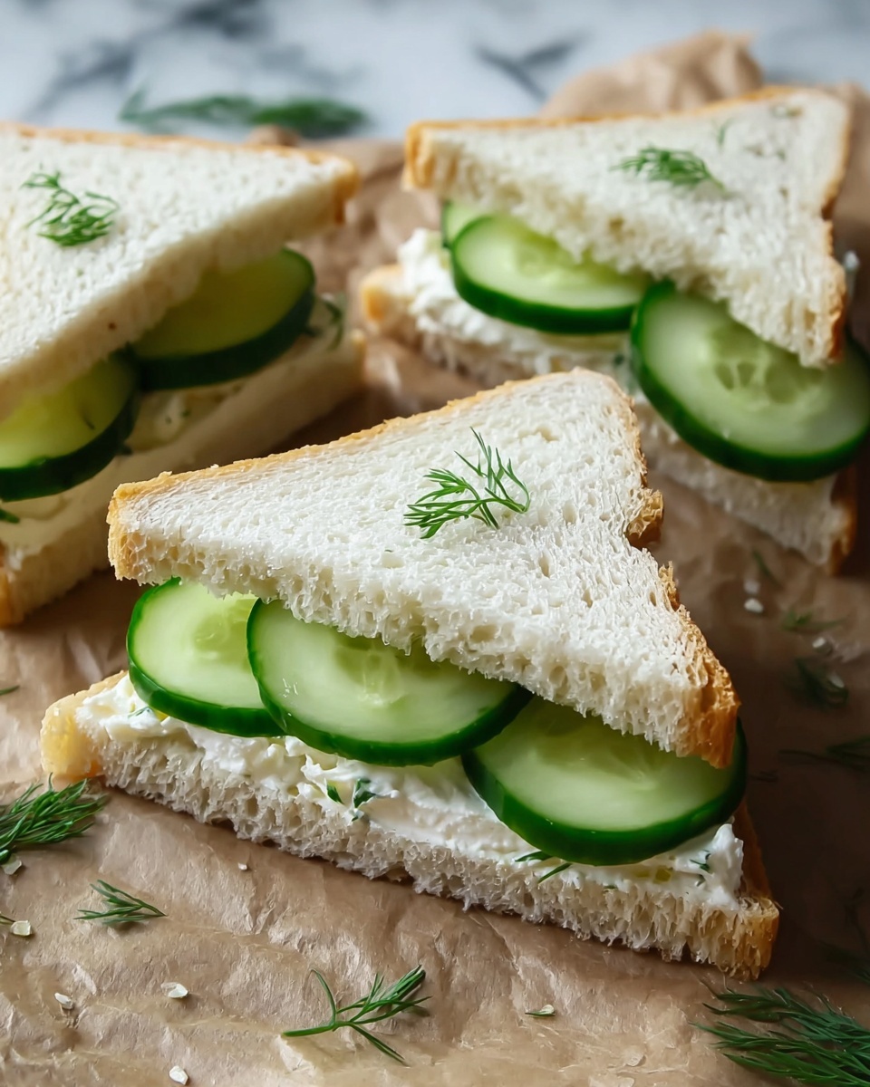 Cucumber Tea Sandwiches Recipe - Recipe Image