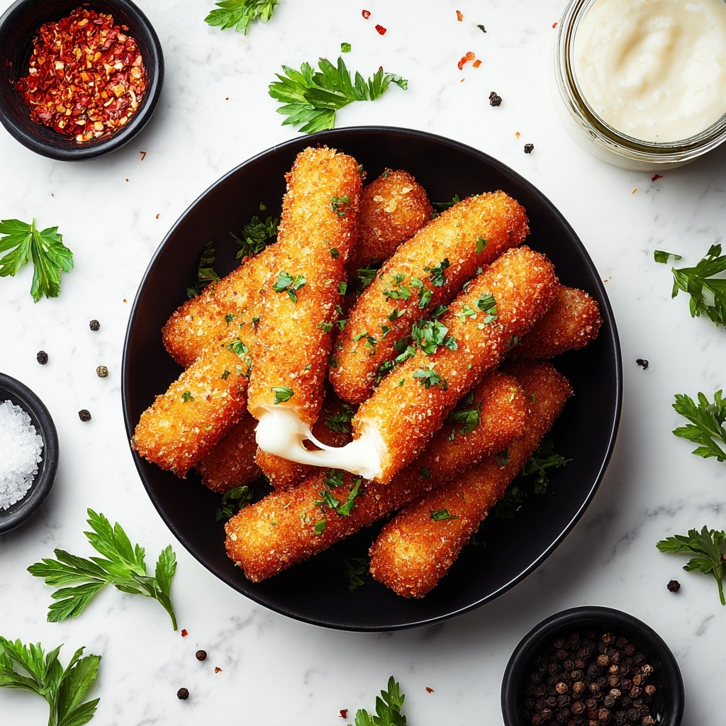 Homemade Crispy Mozzarella Sticks Recipe - Recipe Image