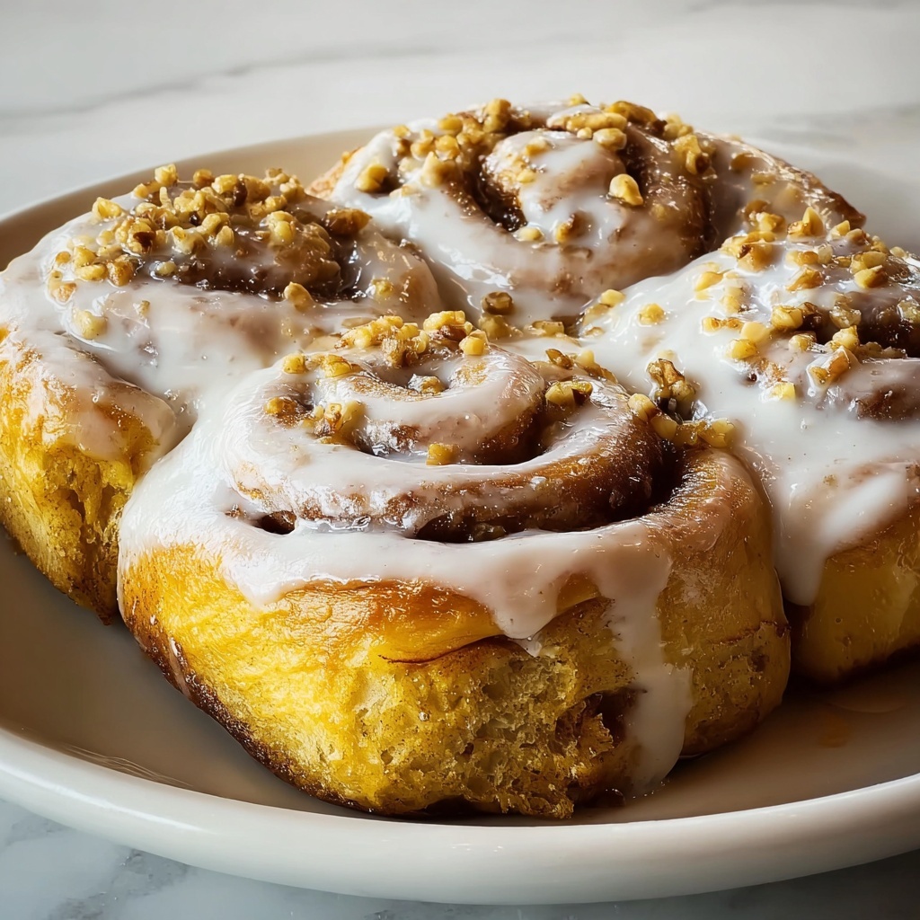 Soft Pumpkin Cinnamon Rolls with Maple Cream Cheese Frosting Recipe - Recipe Image