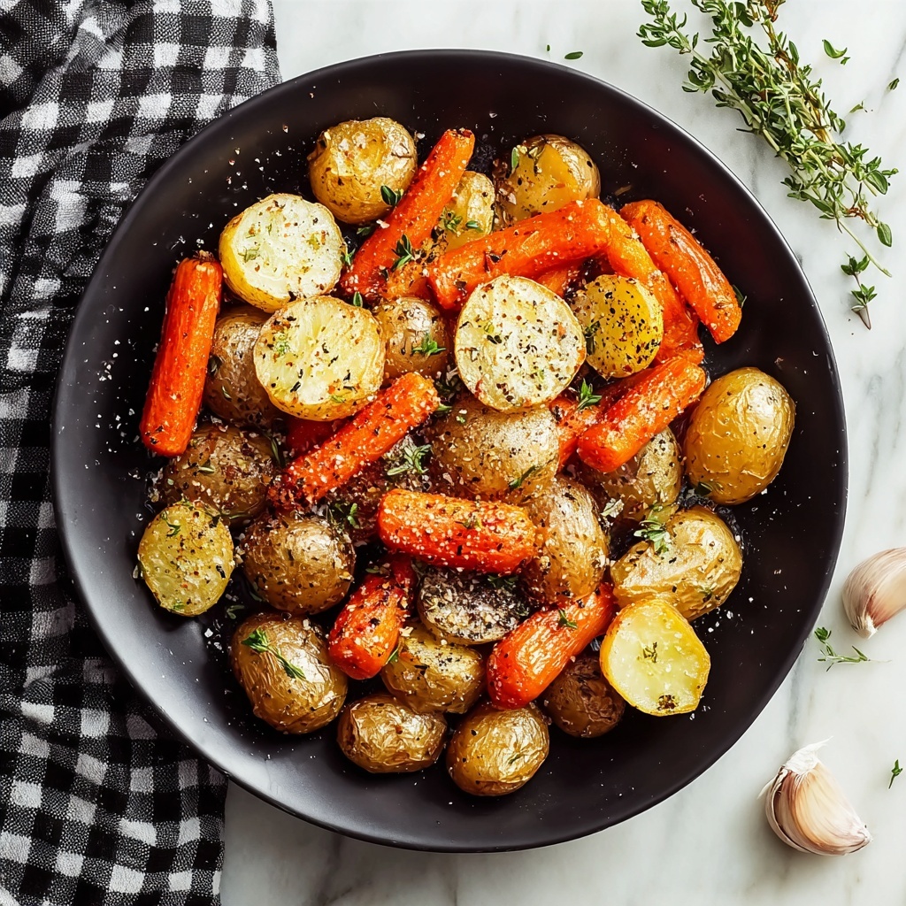 Garlic Herb Roasted Vegetables (Potatoes, Carrots, and Zucchini) Recipe - Recipe Image