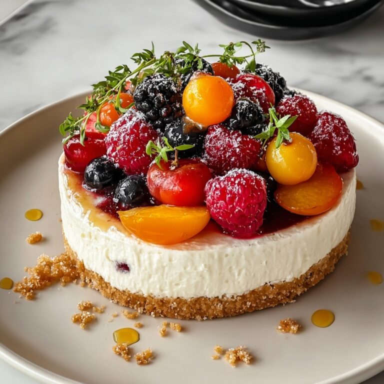 Summer Berry and Peach Cheesecake Recipe