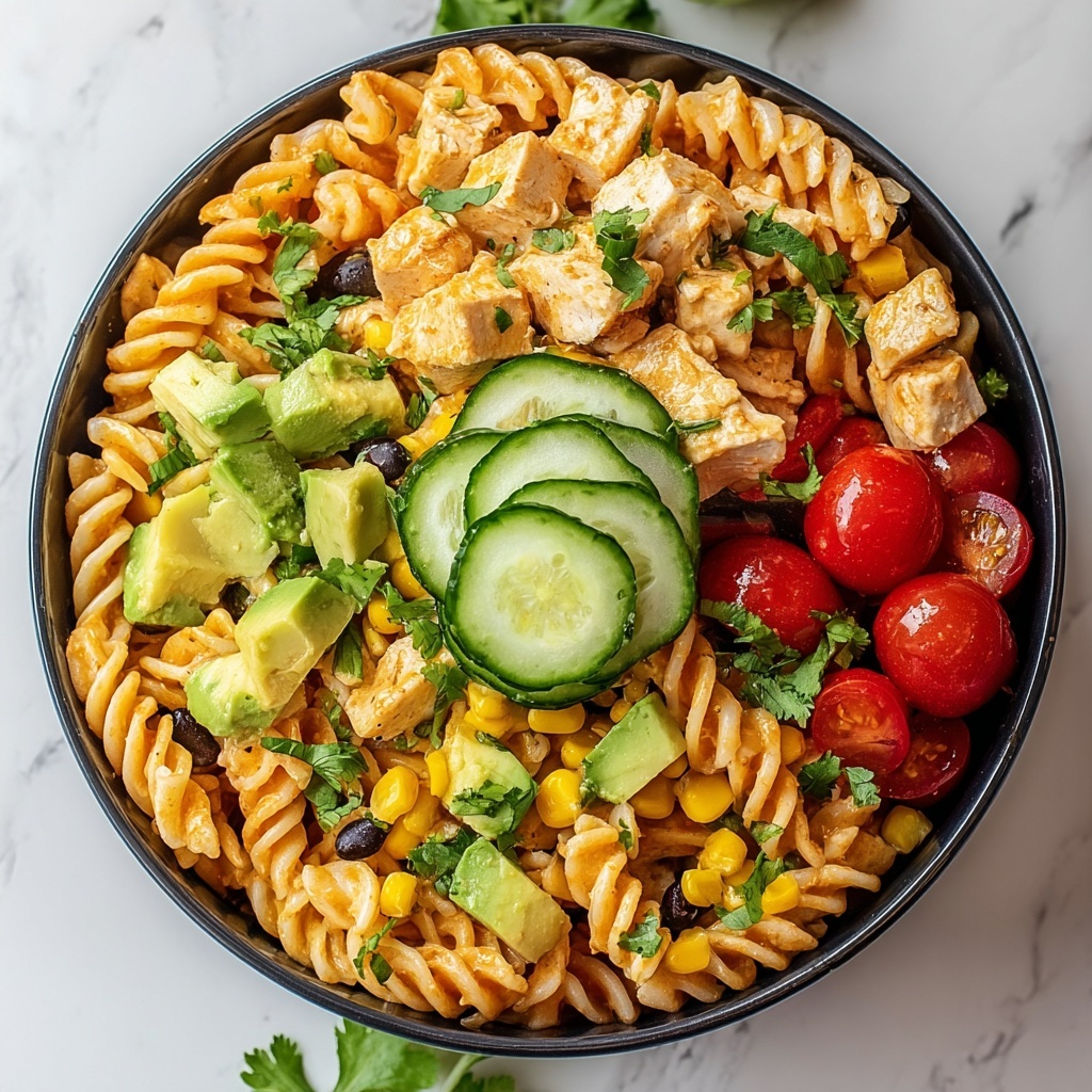 Zesty Chicken Enchilada Pasta Salad Recipe - Recipe Image
