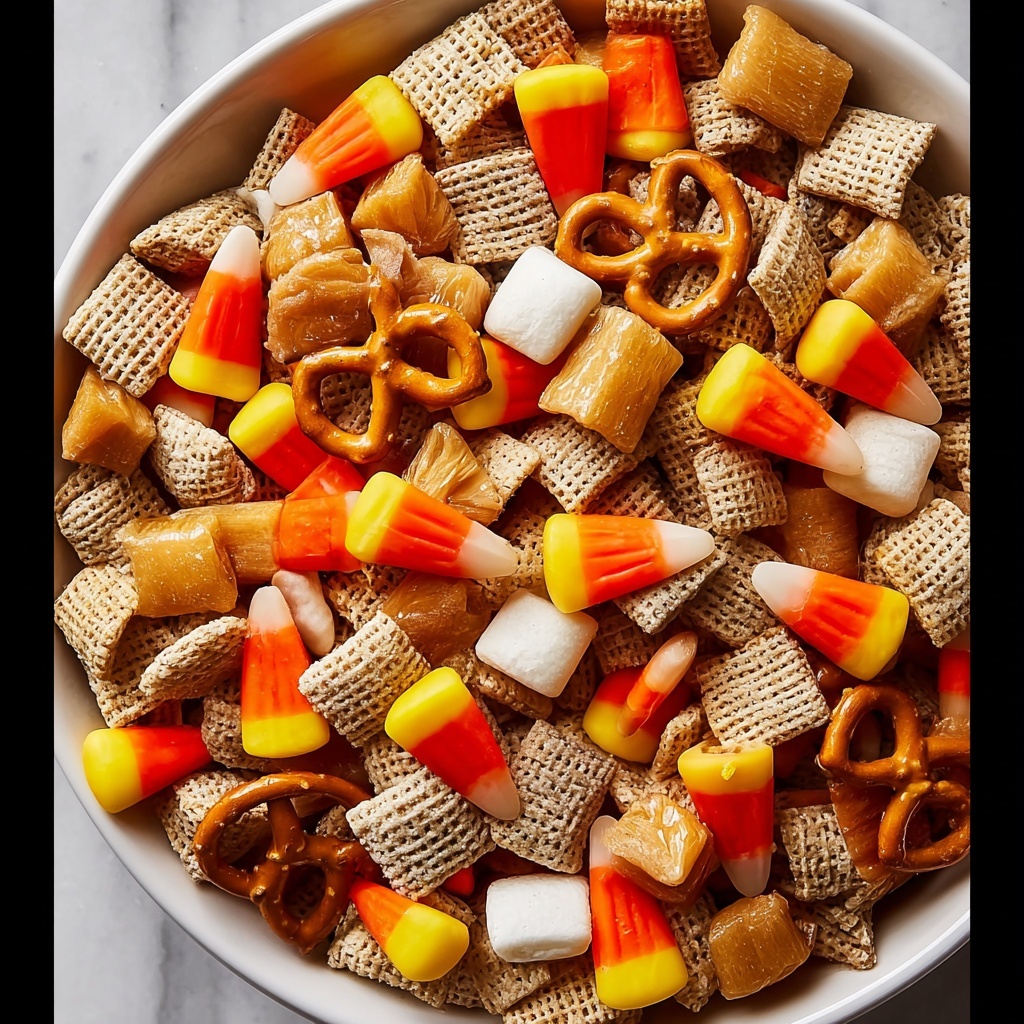 Caramel Candy Corn Snack Mix Recipe - Recipe Image