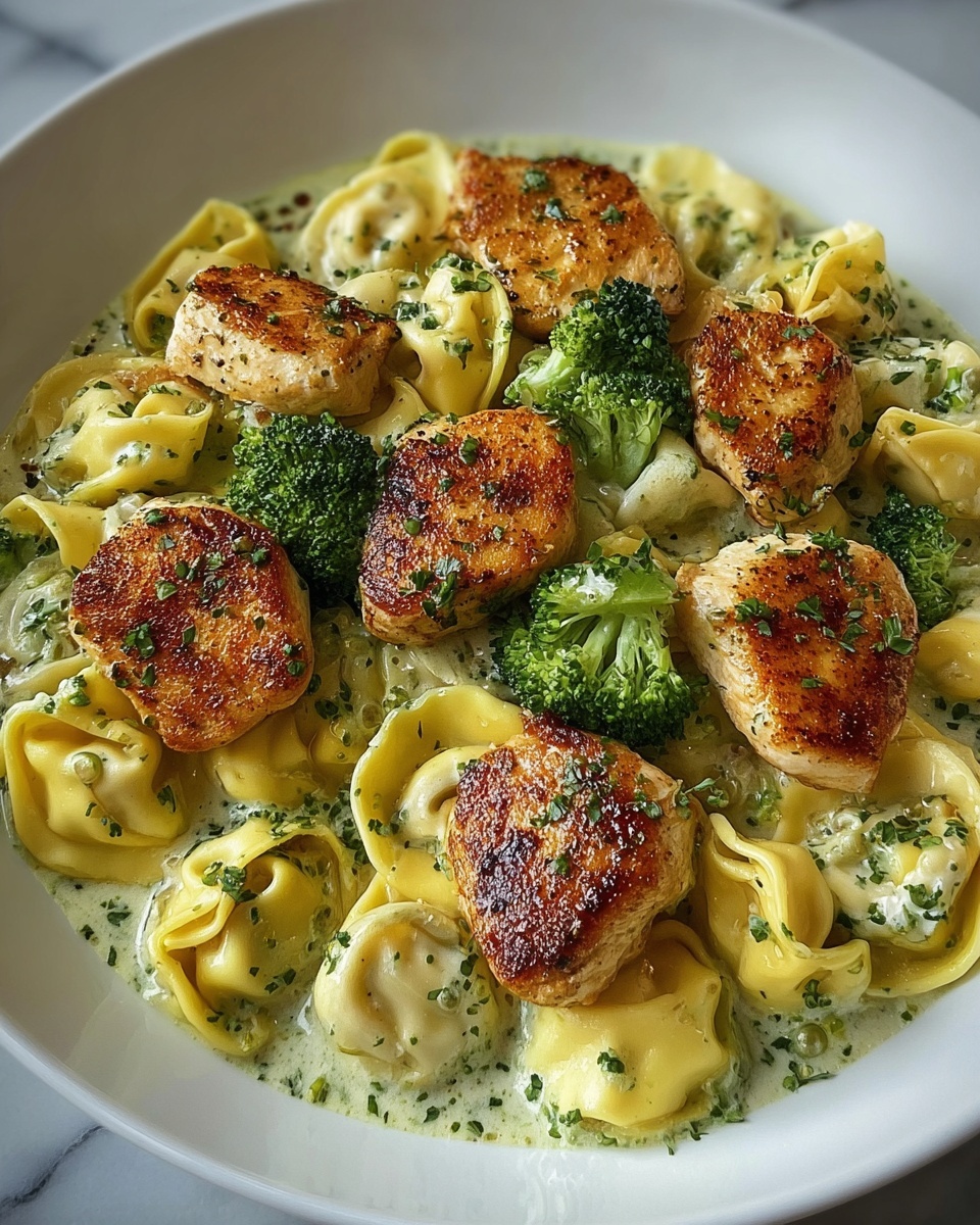 Garlic Parmesan Chicken Tortellini: An Easy and Delicious One-Pan Meal Recipe - Recipe Image
