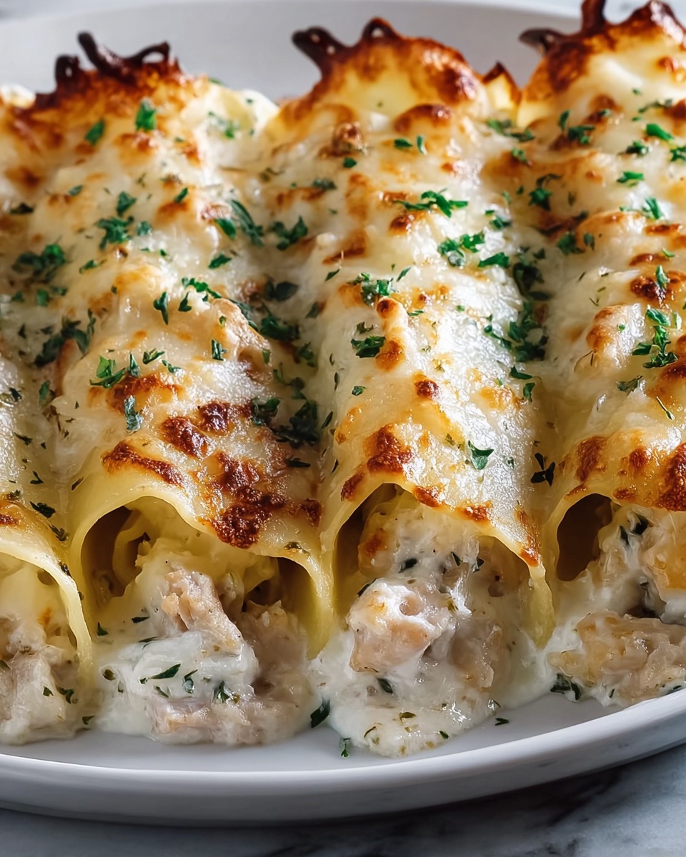 Chicken Alfredo Lasagna Rolls Recipe - Recipe Image