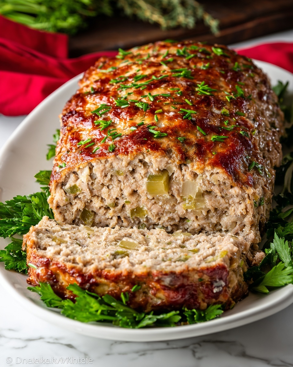 Turkey Stuffing Meatloaf Recipe - Recipe Image