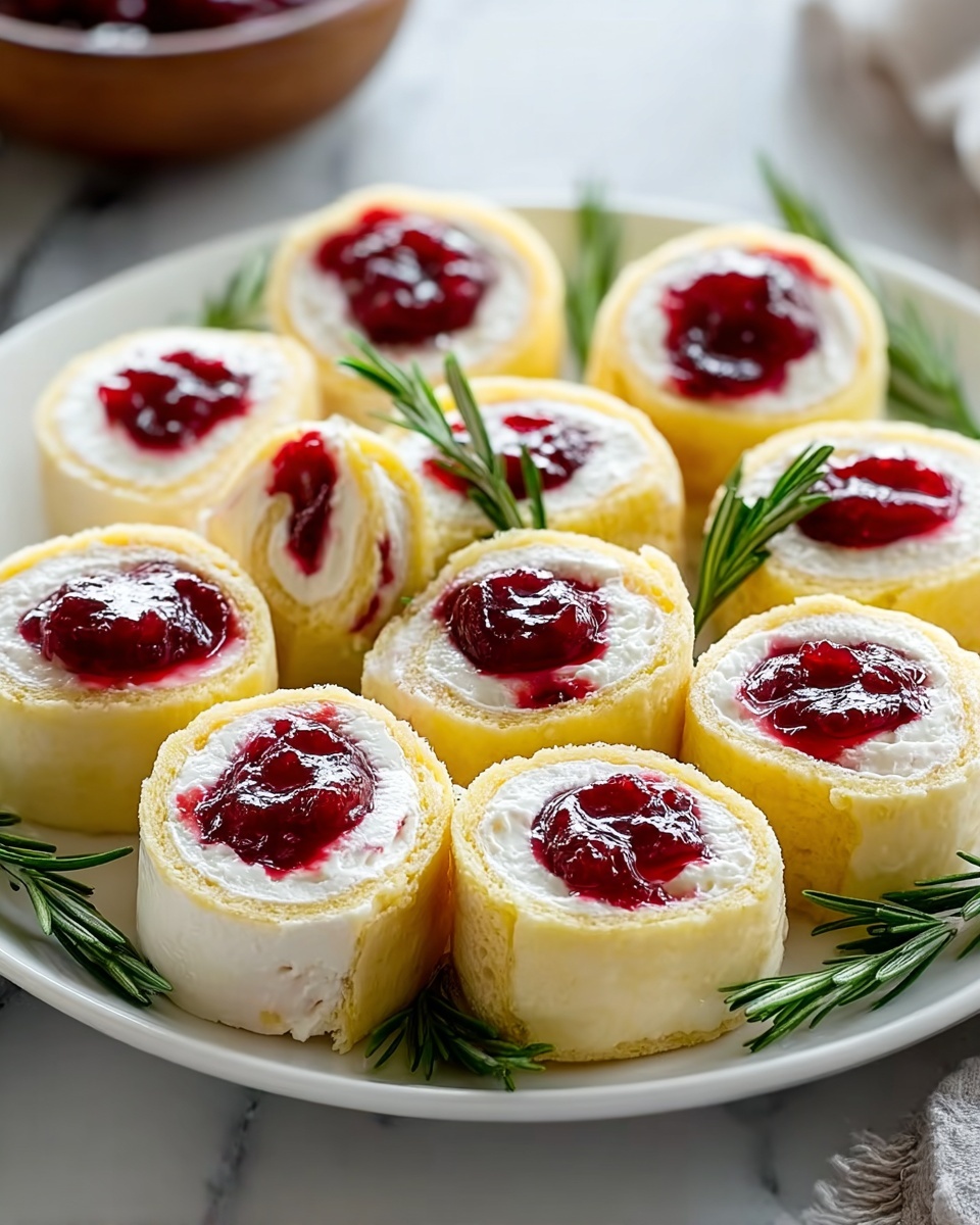 Festive and Easy Savory Christmas Cranberry Roll-Ups Recipe - Recipe Image