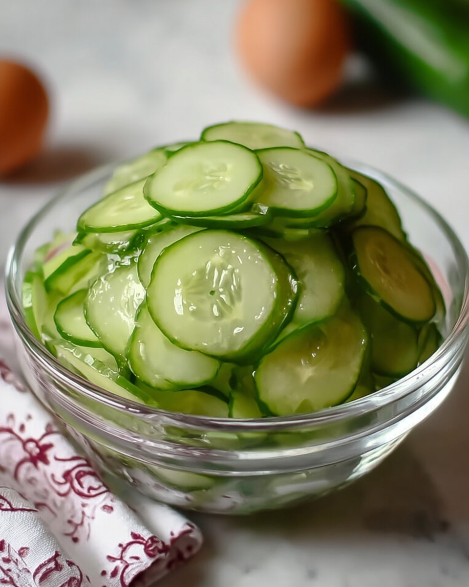 Easy and Refreshing Cucumbers and Onions in Vinegar Recipe - Recipe Image