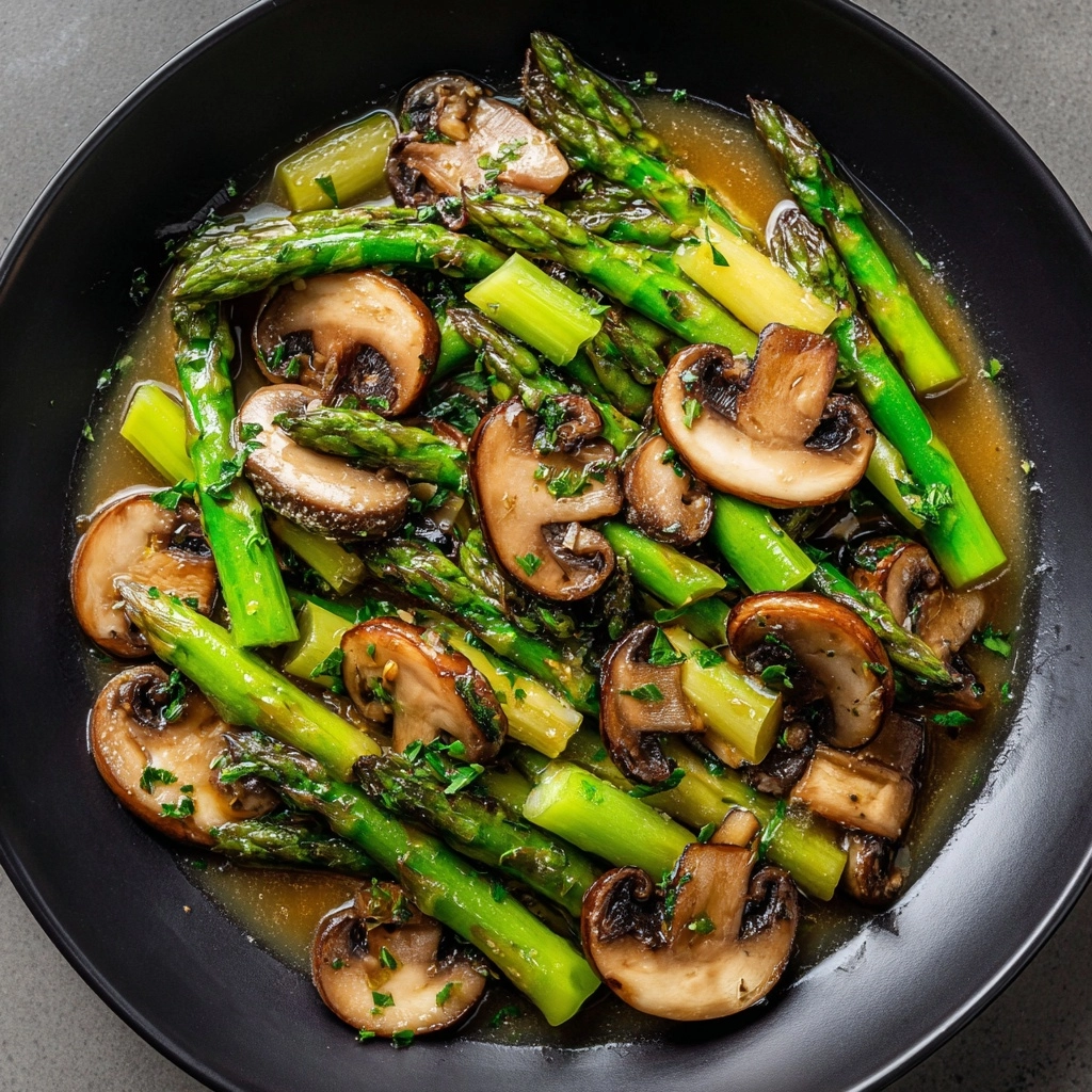 Pickled Mushrooms and Asparagus Recipe - Recipe Image
