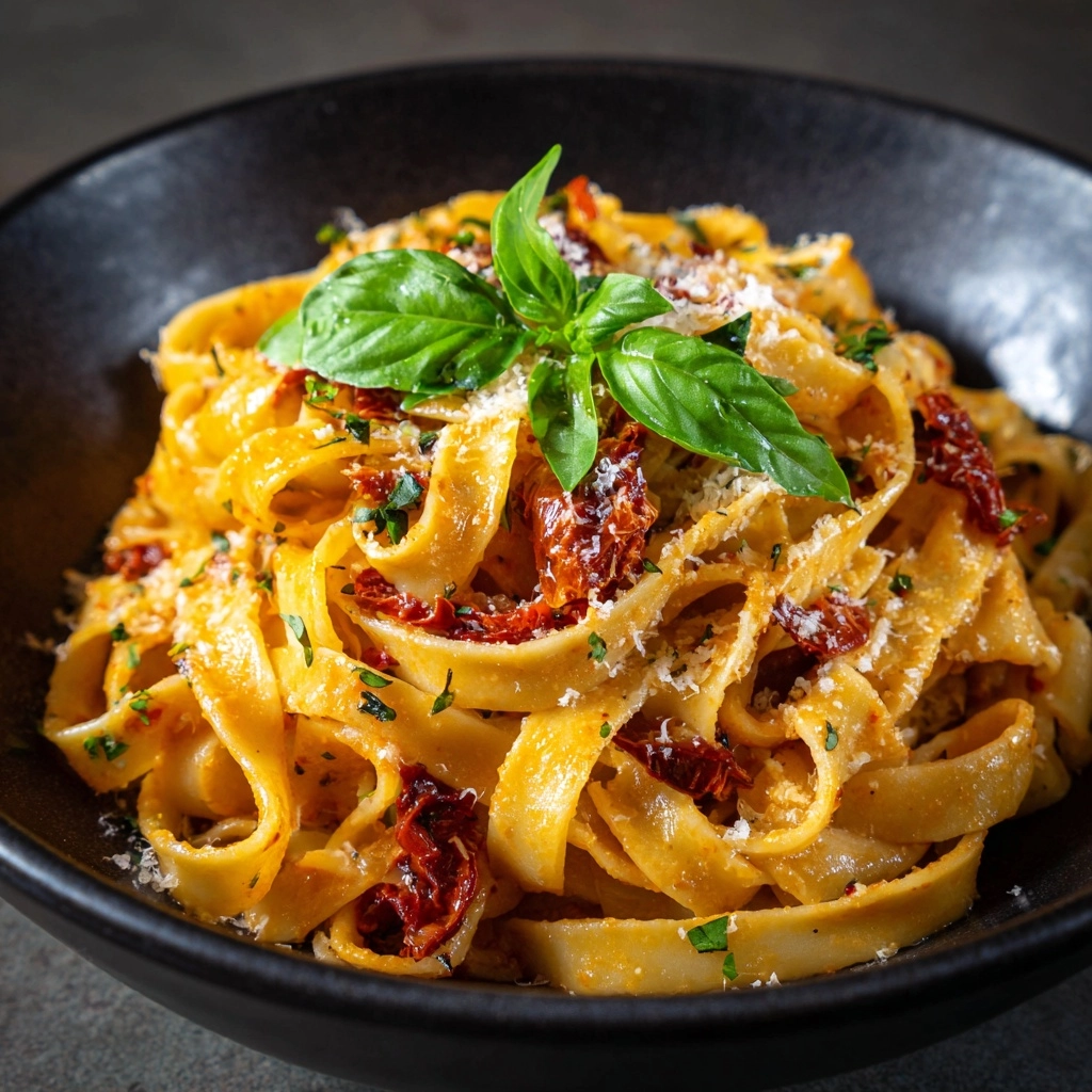Creamy Sun-Dried Tomato Fettuccine Recipe - Recipe Image
