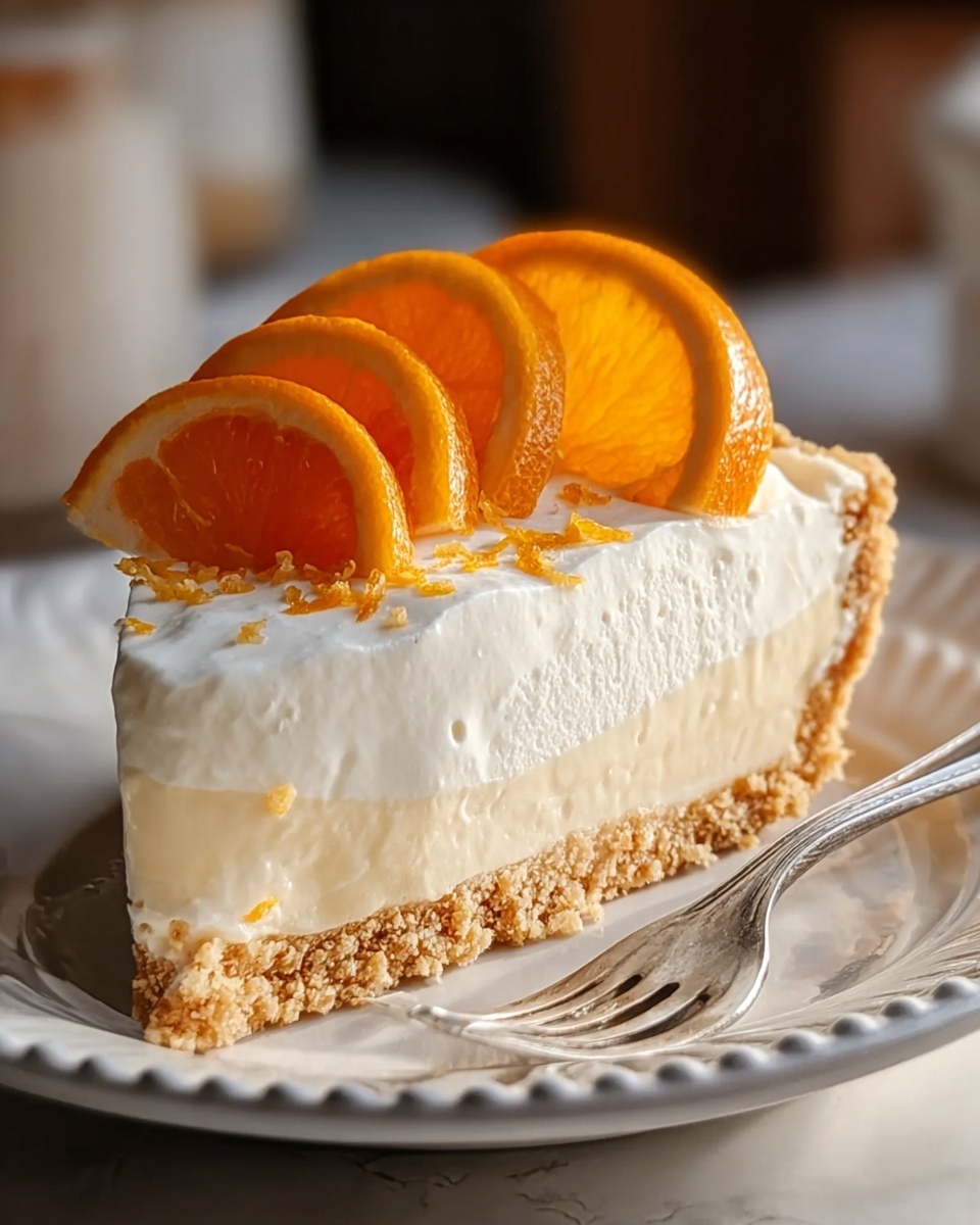 No-Bake Orange Creamsicle Cheesecake Recipe - Recipe Image