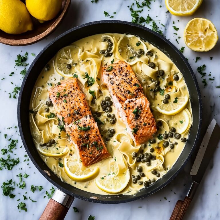 Creamy Salmon Piccata with Lemon and Capers Recipe