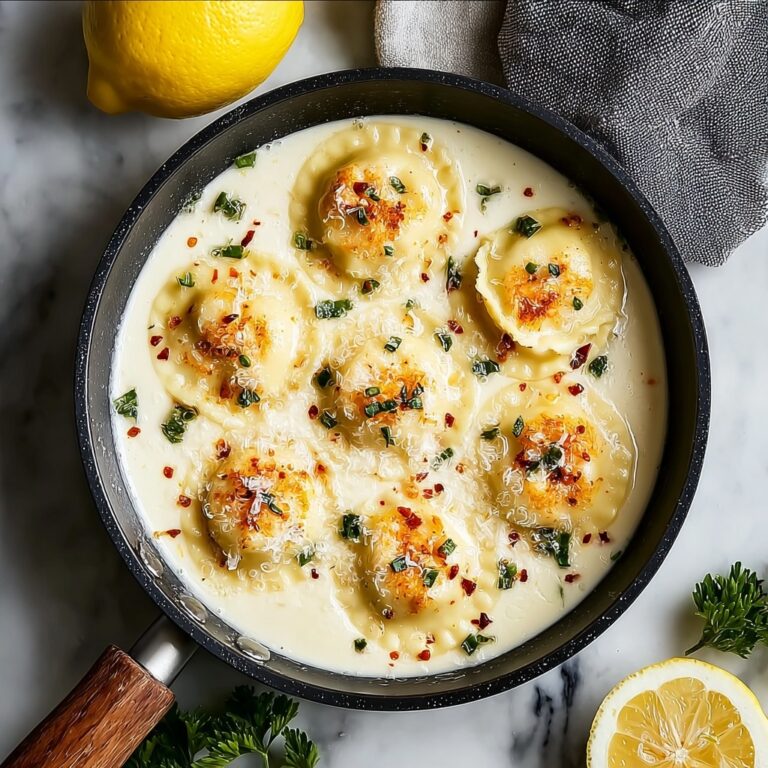 Lobster Ravioli in Zesty Lemon Butter Sauce Recipe
