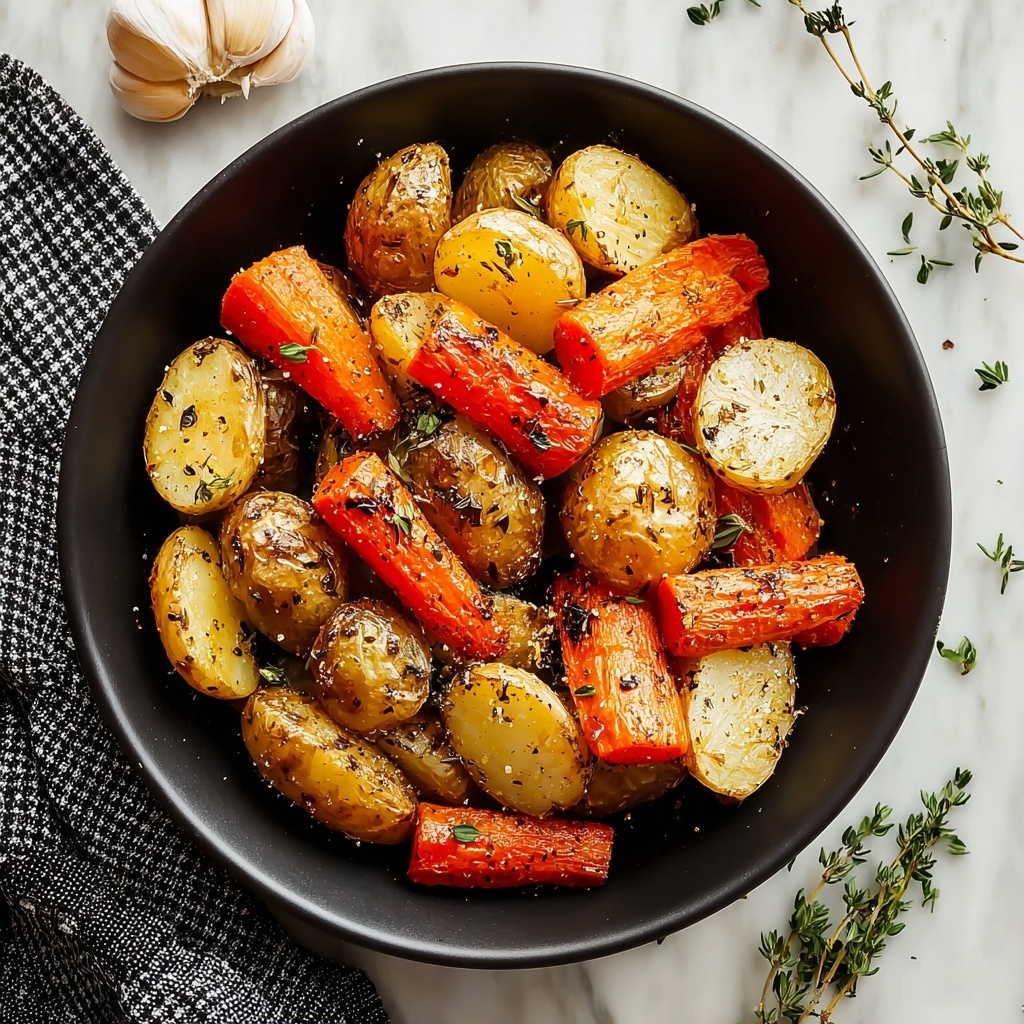 Garlic Herb Roasted Vegetables (Potatoes, Carrots, and Zucchini) Recipe - Recipe Image