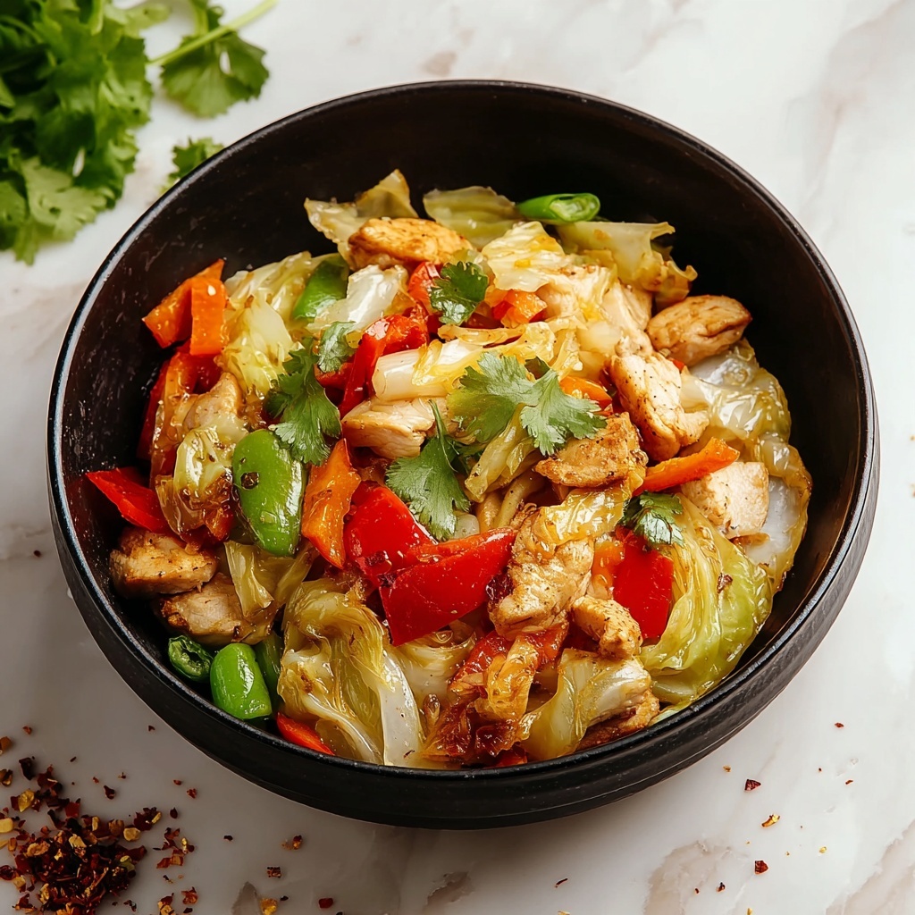 Chinese Chicken Cabbage Stir-Fry Recipe - Recipe Image
