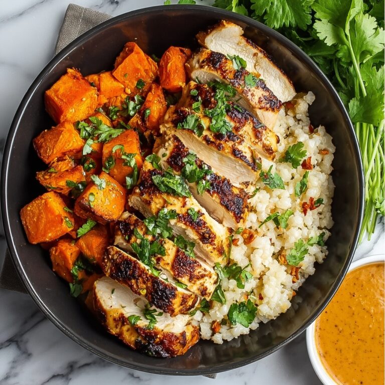 BBQ Chicken & Roasted Sweet Potato Bowls Recipe