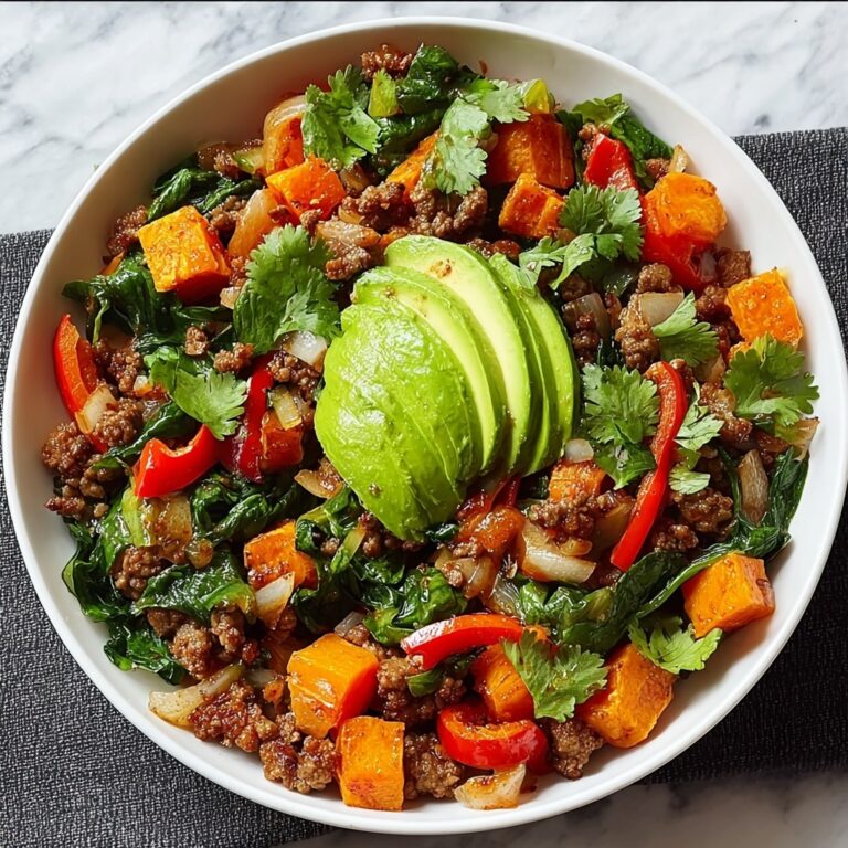 Ground Beef and Sweet Potato Skillet with Spiced Vegetables Recipe