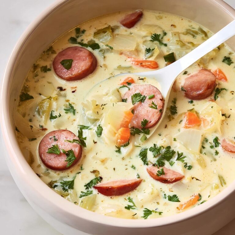Creamy Cabbage and Kielbasa Soup Recipe